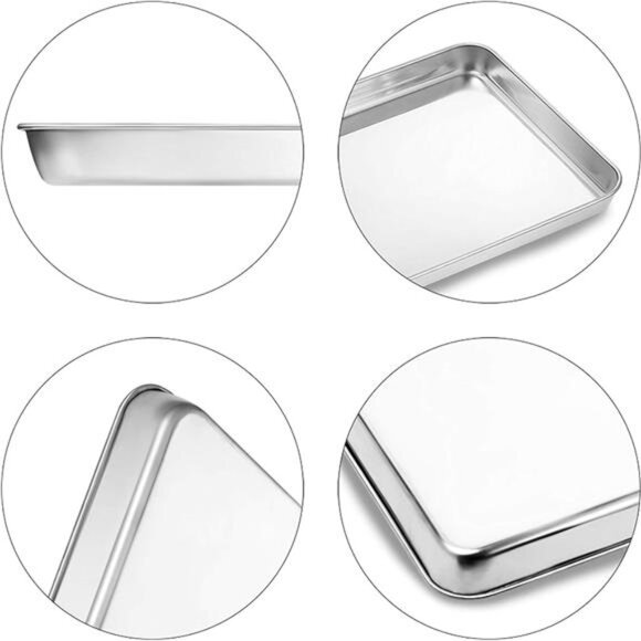 Large Set Baking Sheet and Cooling Rack Set, Bastwe 24L x 16W x 1H inch - Picture 4 of 8